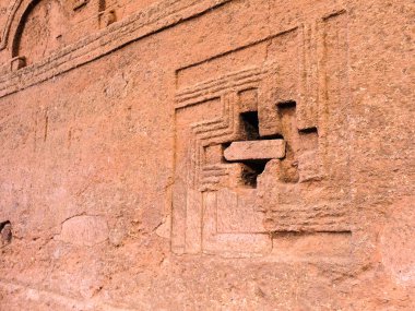 Etiyopya, lalibela. kesik moniolitic kaya Kilisesi