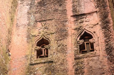 Etiyopya, lalibela. kesik moniolitic kaya Kilisesi
