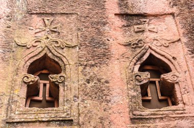 Etiyopya, lalibela. kesik moniolitic kaya Kilisesi