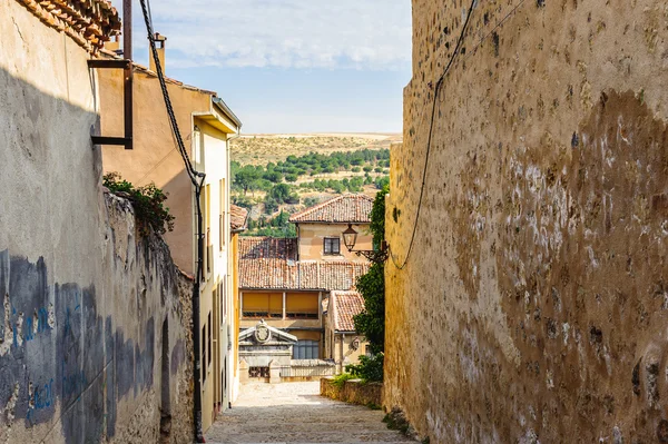 Old Town of Segovia and its Aqueduct. UNESCO World Heritage — Stock Photo, Image