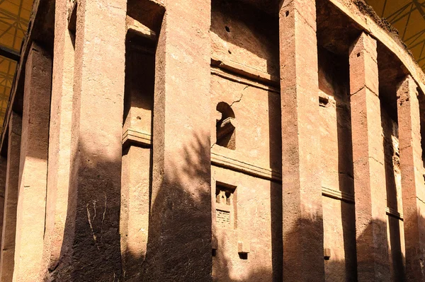 Ethiopia, Lalibela. Moniolitic rock cut church — Stock Photo, Image