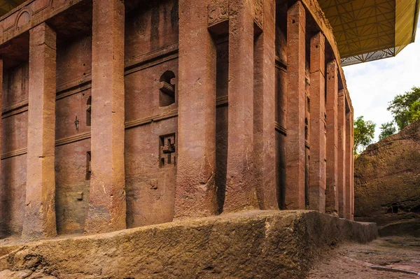 Etiópia, Lalibela. Igreja de corte de rocha monolítica — Fotografia de Stock