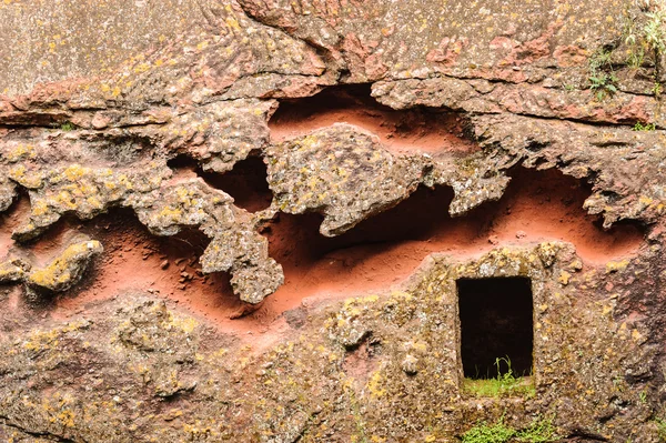 Etiopie, Lalibele. moniolitic rock cut kostel — Stock fotografie