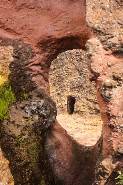 Etiópia, Lalibela. Igreja de corte de rocha monolítica — Fotografia de Stock