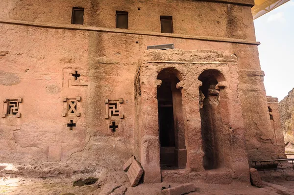 Etiópia, Lalibela. Igreja de corte de rocha monolítica — Fotografia de Stock