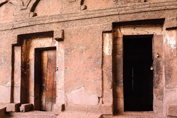 Etiopie, Lalibele. moniolitic rock cut kostel — Stock fotografie