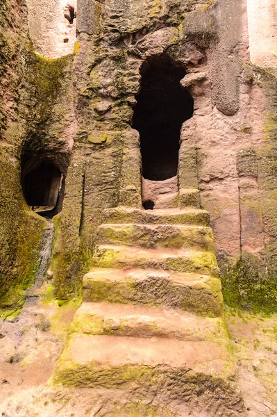 ラリベラ、エチオピア。moniolitic 岩の教会をカット — ストック写真