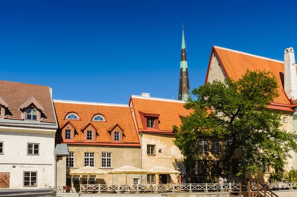 Historického centra (staré město) tallinn, Estonsko. Seznam světového dědictví UNESCO — Stock fotografie