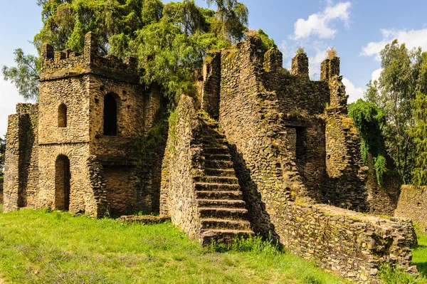 Castillo de Fasilides, emperador de Gondar, Etiopía, África — Foto de Stock