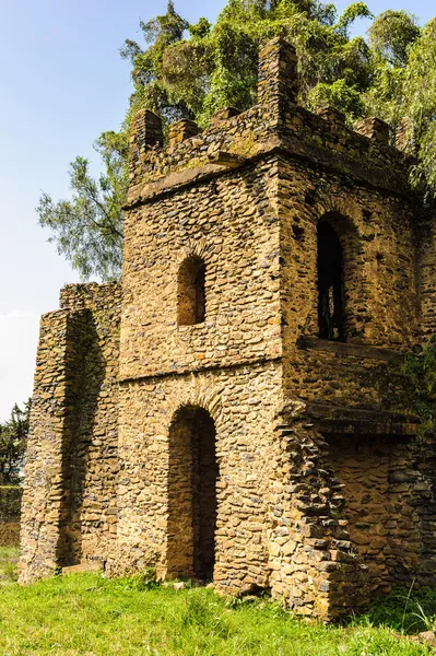 Światowego Dziedzictwa UNESCO. Fasilidos zamek w Afryce gondar, Etiopia, — Zdjęcie stockowe