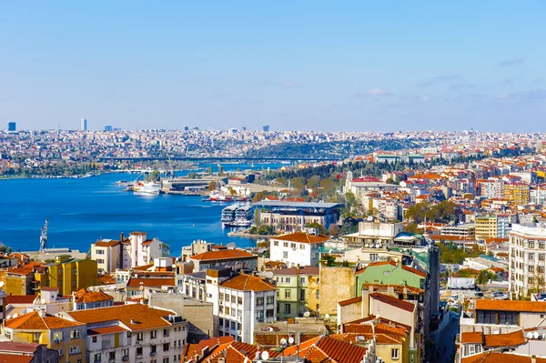 Θέα από το Γαλατά Πύργος, Κωνσταντινούπολη, Τουρκία — Φωτογραφία Αρχείου