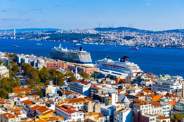 Visa från galata tower, istanbul, Turkiet — Stockfoto