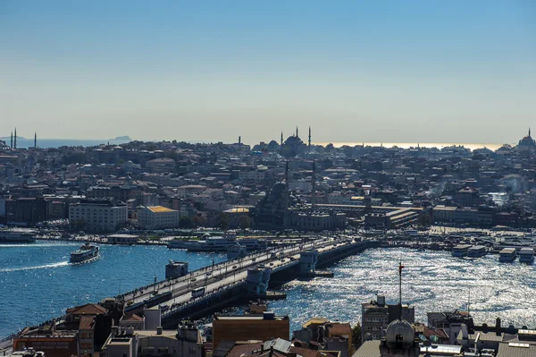 Θέα από το Γαλατά Πύργος, Κωνσταντινούπολη, Τουρκία — Φωτογραφία Αρχείου