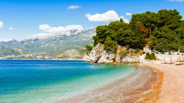 Budva riviera, sahil Karadağ