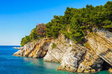Budva riviera, sahil Karadağ