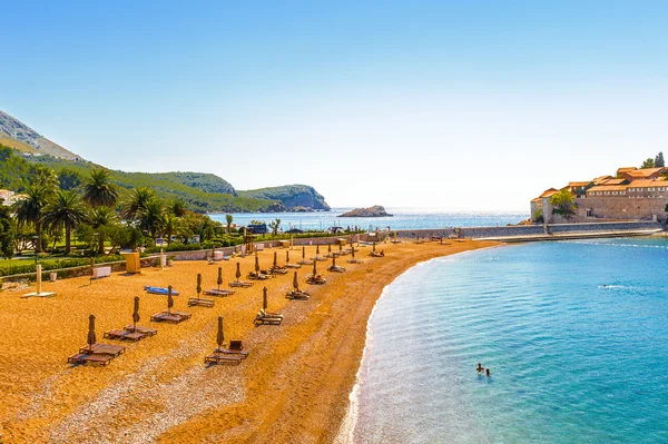 Budva Riviera, pantai Montenegro — Stok Foto