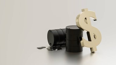 USOIL hisse senedi yatırımları ve ticareti, 3D resimleme