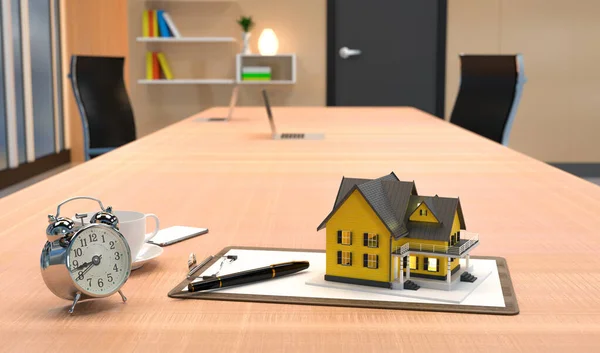 Home Model Home Loan Concept Illustration Rendering — Fotografia de Stock