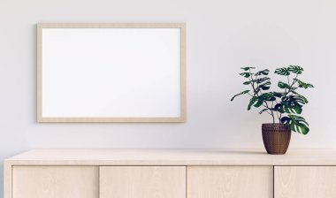 fotoğraf çerçevesi en küçük oda, 3d illüstrasyon oluşturma