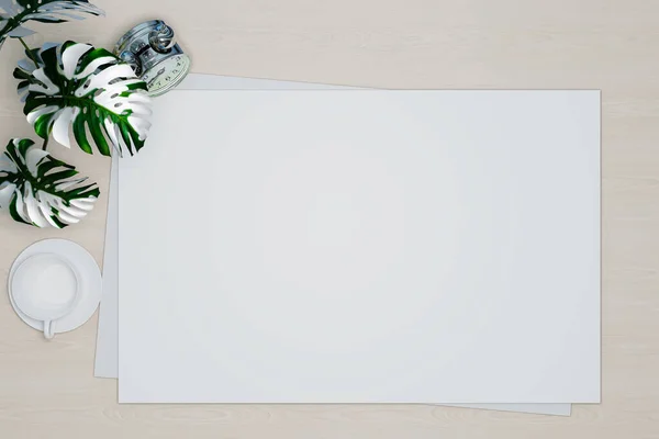 White Paper Empty Space Text Your Product Your Logo Illustrations — Stock Photo, Image