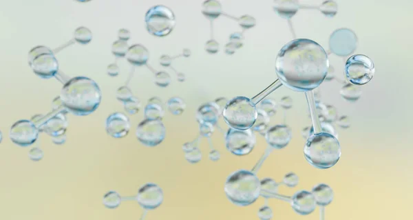 Молекулы Проектирования Воды Иллюстрации Рендеринга — стоковое фото