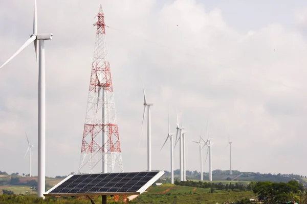 green power frome wind turbine and solar panal