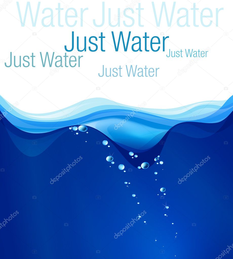 Water illustration, place for text.