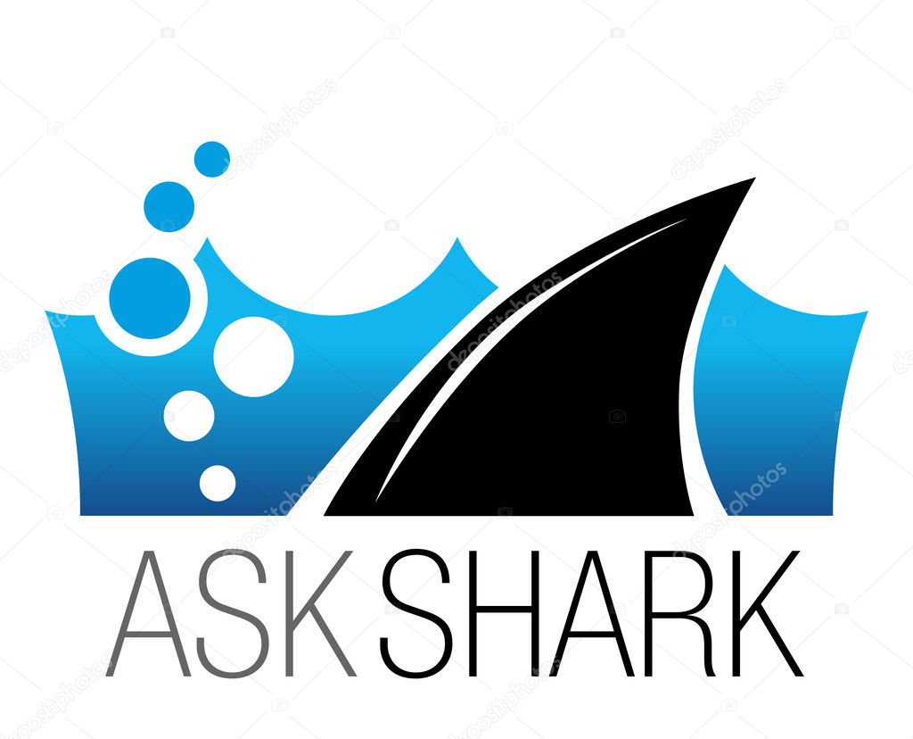 Shark business logo. Vector symbol, sign, illustration, template