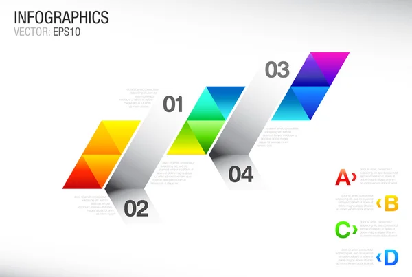 Elementi infografici da utilizzare nella progettazione grafica o web — Vettoriale Stock