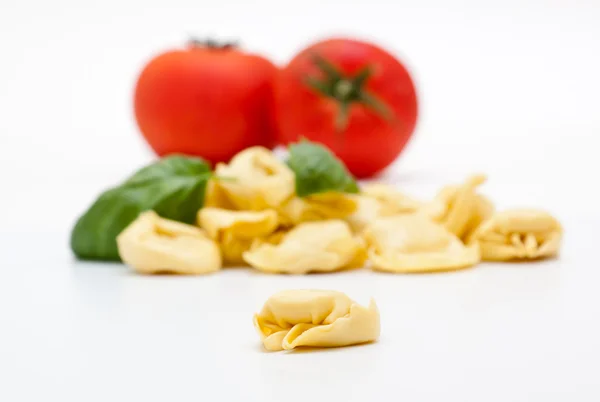 Tortellini pasta on a white background — Stock Photo, Image