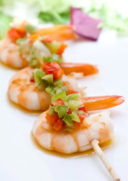 Brochette crevettes — Photo