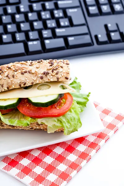 Eating at work — Stock Photo, Image