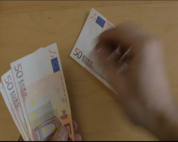 Tellen van geld — Stockvideo