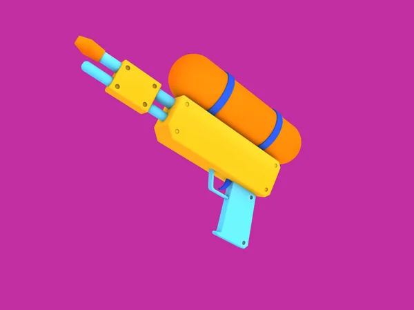 Waterpistool Render Songkran Festival Thailand Concept Plastic Waterpistool Speelgoed Voor — Stockfoto