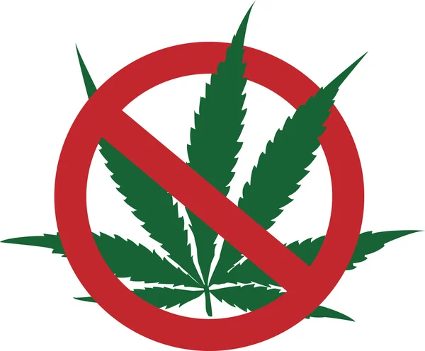 Stop smoking marijuana — Stock Vector