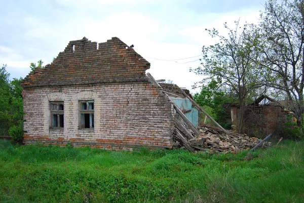 Stary Opuszczony Dom Banatska Dubica Banat Wojwodina Serbia Który Się — Zdjęcie stockowe