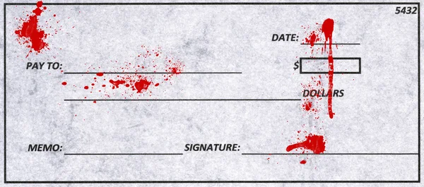 hasta bilgi formu üzerindeki kan splatter.