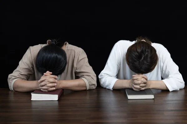 woman hands praying to god with the bible. Woman Pray for god blessing. Religious beliefs Christian life crisis prayer to god.