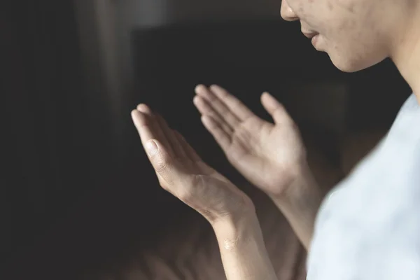Frauenhände Beten Gottes Segen Betende Hände Mit Glauben Religion Und — Stockfoto