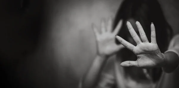 Stop Geweld Mishandelde Vrouwen Getraumatiseerde Vrouwen Concept — Stockfoto