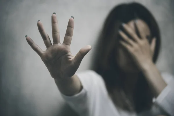 Fermare Violenza Contro Donne Gli Abusi Sessuali Contrastare Tratta Fermare — Foto Stock