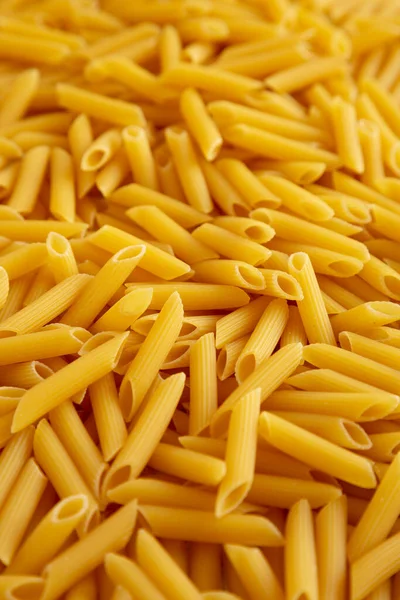 Facut Acasa Paste Raw Dry Penne Vedere Laterala — Fotografie, imagine de stoc