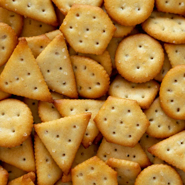 Homemade Salty Crackers Background — Stock Photo, Image