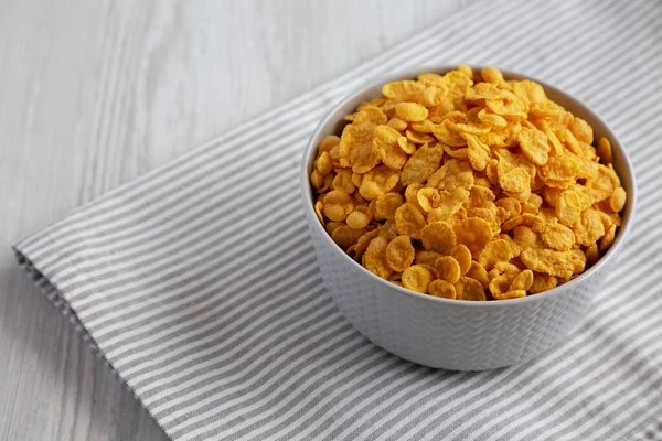 Tasty Corn Flakes Bowl Side View Copy Space — Stock Photo, Image