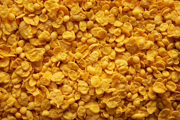 Tasty Corn Flakes Background Top View — Stock Photo, Image