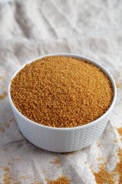 Kahverengi Demerara Şeker Kasede, düşük açılı. 