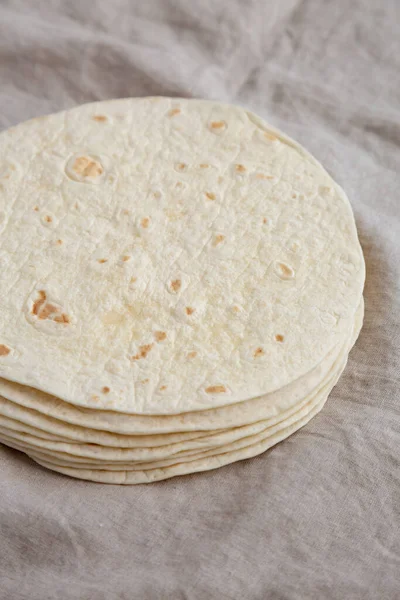 Tortillas Maíz Mexicanas Caseras Una Pila Vista Lateral —  Fotos de Stock