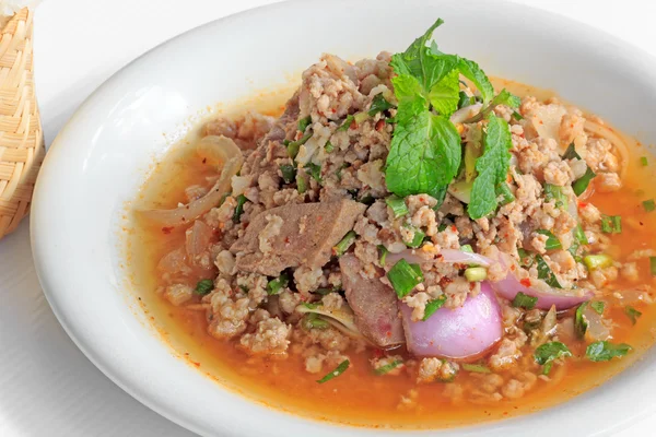 Hot Meat Dishes : North Eastern of Thailand — Stock Photo, Image
