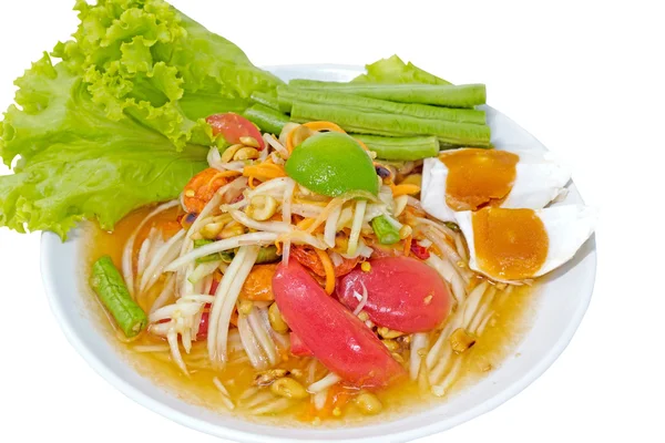 Warme Fleischgerichte Set 12 / 16 - pikanter thailändischer Salat — Stockfoto