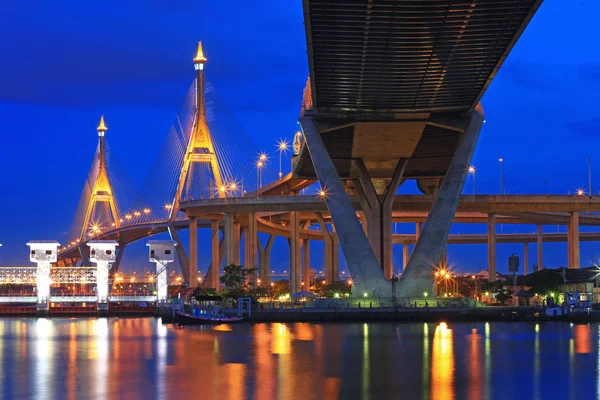 Phummiphol Bridge in Thailand — Stock Photo, Image